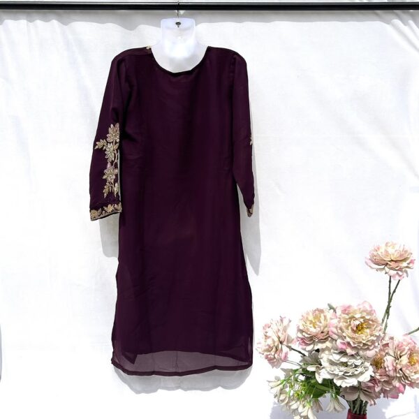 Embroidered Suit Set with Dupatta – Premium Ethnic Wear for Women | Purple Heavy Suit set | Dark Green Suit Set - Image 11