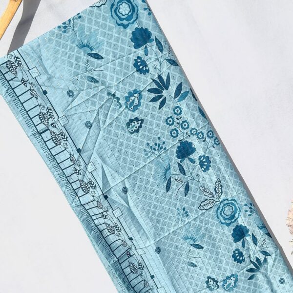 Dark Teal Kurta with Sky Blue Dupatta In Mehrauli - Image 5