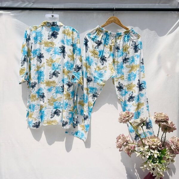 Floral Printed Cotton Coat s Set for Women – Summer Wear | Coat Set - Image 2