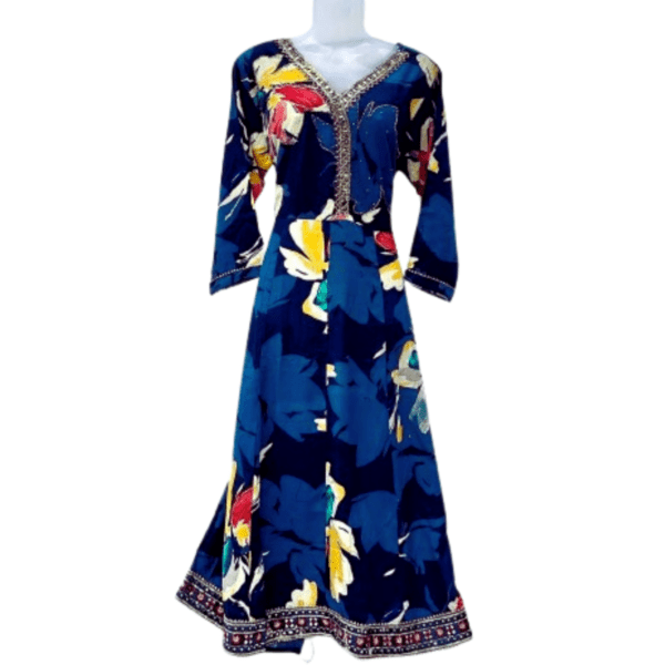 Elegant Floral Anarkali Kurti Set with Dupatta – Twixica Design in Delhi - Image 2